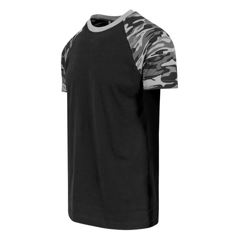 Urban Classics - Raglan Contrast Mens Tshirt - Black/Grey